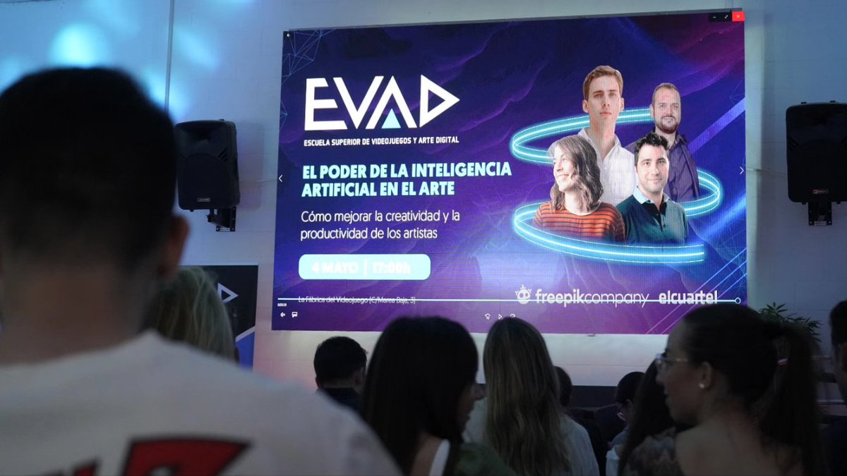 LaFabricaVJ's tweet photo. Ayer tuvo lugar la Jornada de Inteligencia Artificial organizada por @evadformacion en colaboración con @FreepikCompany y @el_cuartel📍

Dialogaron sobre la importancia que está cobrando la #IA para artistas y creadores de contenido y su papel en el futuro 🚀 https://t.co/EJw8heq4gy