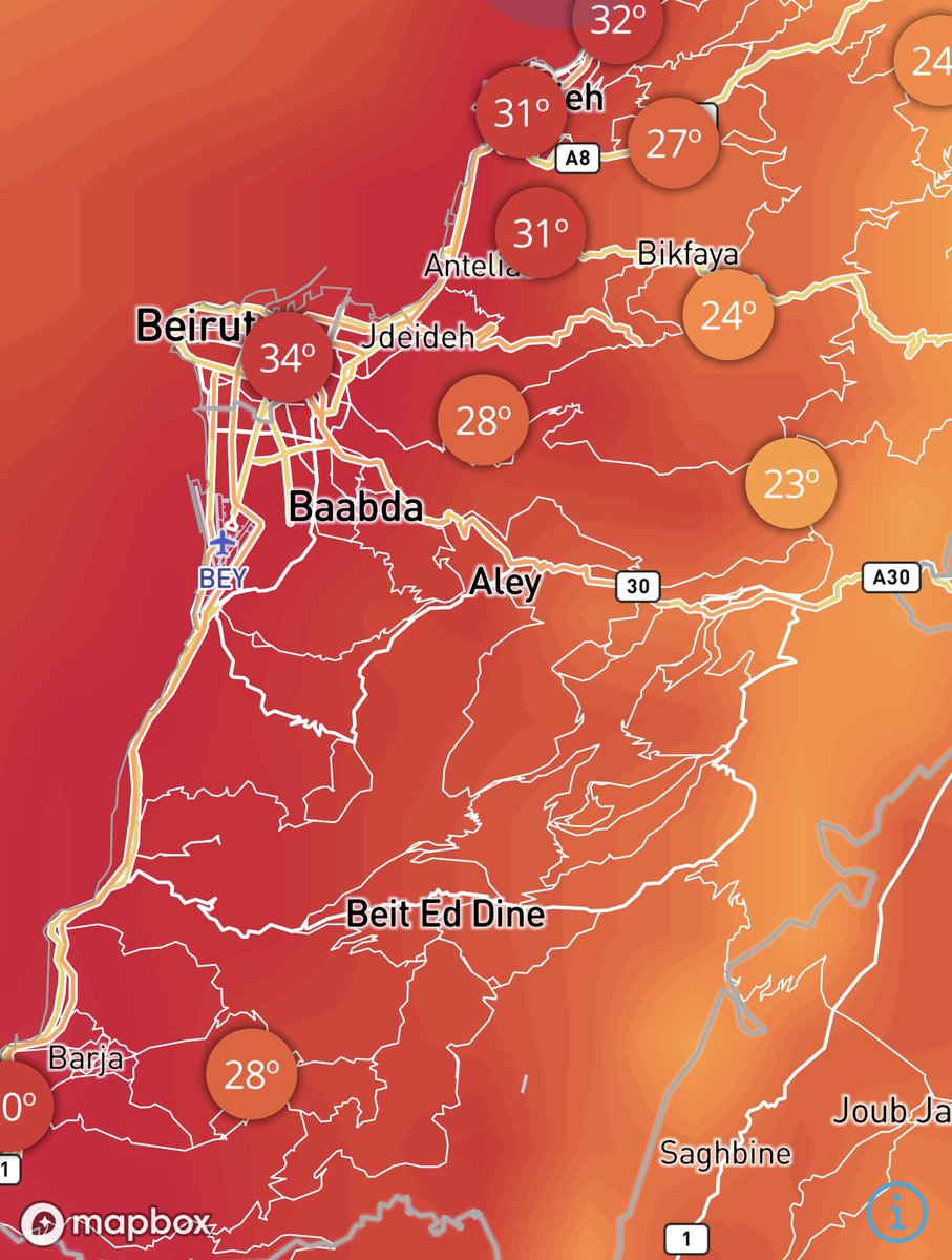 Joe_kareh_LBCI's tweet photo. الحرارة الآن في بيروت والضواحي 
حسب بعض محطات الرصد الخاصة عبر موقع Wunderground 

شاركوني كيف الجو عندكم ؟ https://t.co/a7I1iGeODN