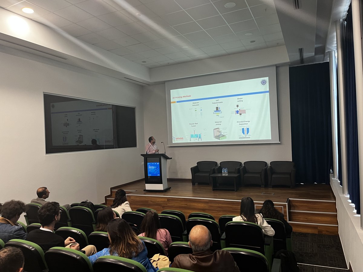 Yıldız Teknik Üniversitesi, KİMAUM ve SABİOTEK olarak “Sağlık Biyoteknolojisinde 3Boyutlu Yazıcılar ve Katmanlı İmalat” çalıştayını gerçekleştirdik🌟
<a href="/YildizEdu/">Yıldız Teknik Üniversitesi</a> <a href="/sabiotekk/">SABİOTEK</a> #ArGedeLiderYTÜ #additivemanufacturing #bioprinters #3dprinters