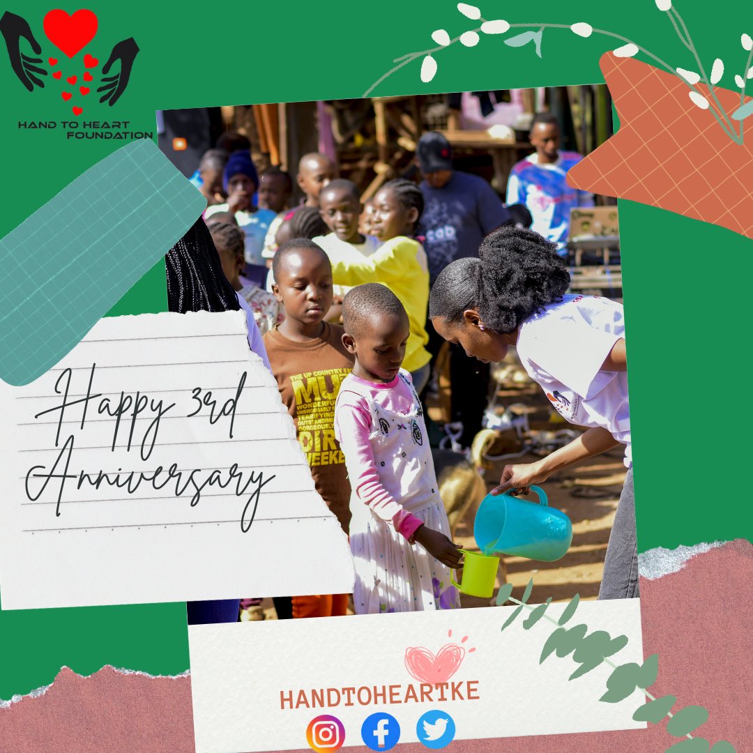 HandToheartKe's tweet photo. We never tire to do good. Hand To Heart turns 3. 🎂 cheers to many more 🥂 https://t.co/OUAGSQVc29