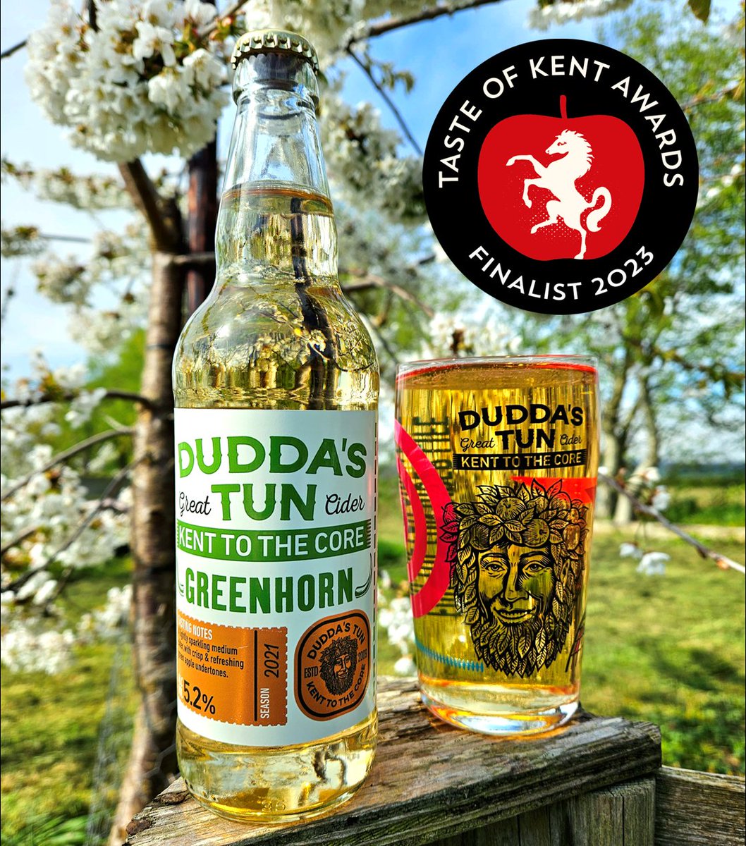 DuddasTunCider's tweet photo. Super chuffed to announce we have been confirmed as one of three finalists in the @tasteofkentawards 2023! 🥳

...we can't wait for the result, but so pleased to have made it this far! 🍻🍎🍻🍏

@producedinkent #toka23 #tasteofkentawards #Greenhorn #Kent #cider https://t.co/qBUok5cDvo