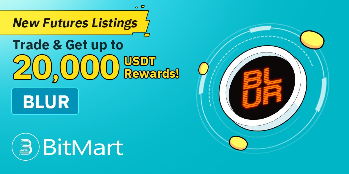 🔥New Futures Listing -Trade $BLUR 
💰Win 20,000 $USDT Rewards!

Sign up today and start winning !
bitmart.com/activity/blur/…

✅Follow <a href="/BitMart_Futures/">BitMart Futures</a>
✅Join t.me/BitMartFuture
✅RT &amp; tag 3 frds
