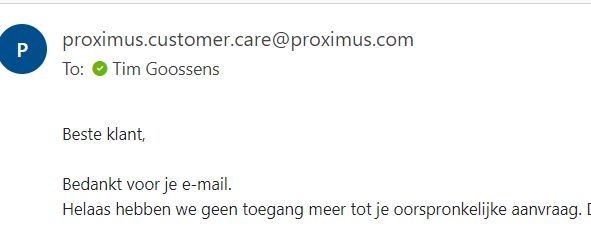 TIM__GO's tweet photo. @proximus 10u36, hele mail getypt (dit keer zonder DT-fouten) krijg ik weer hetzelfde antwoord van @proximus https://t.co/B2asvXAUHE