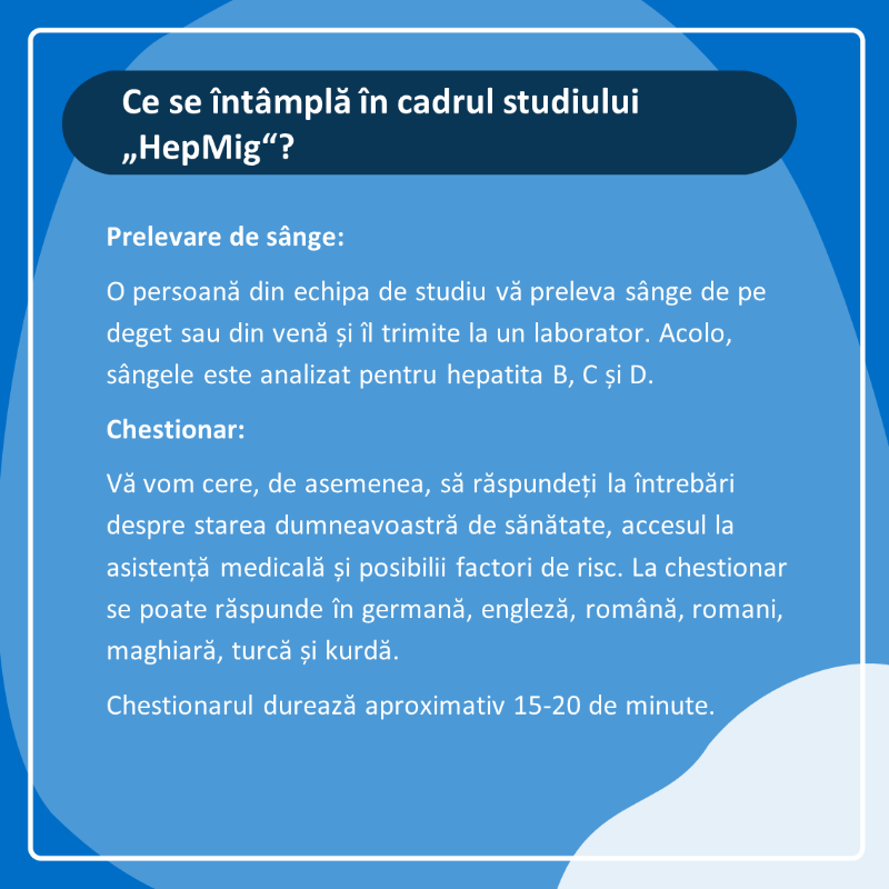 rki_de's tweet photo. 🇷🇴 Proveniţi din România si locuiţi in Frankfurt/Main sau împrejurimi? Atunci ne-am bucura să susţineţi studiul #HepMig!

Vrem să îmbunătăţim accesul la prevenirea hepatitei B, C si D şi a asistenţei medicale pentru imigranţii din 🇷🇴. 

📝 Toate detaliile si beneficiile 💶⬇️