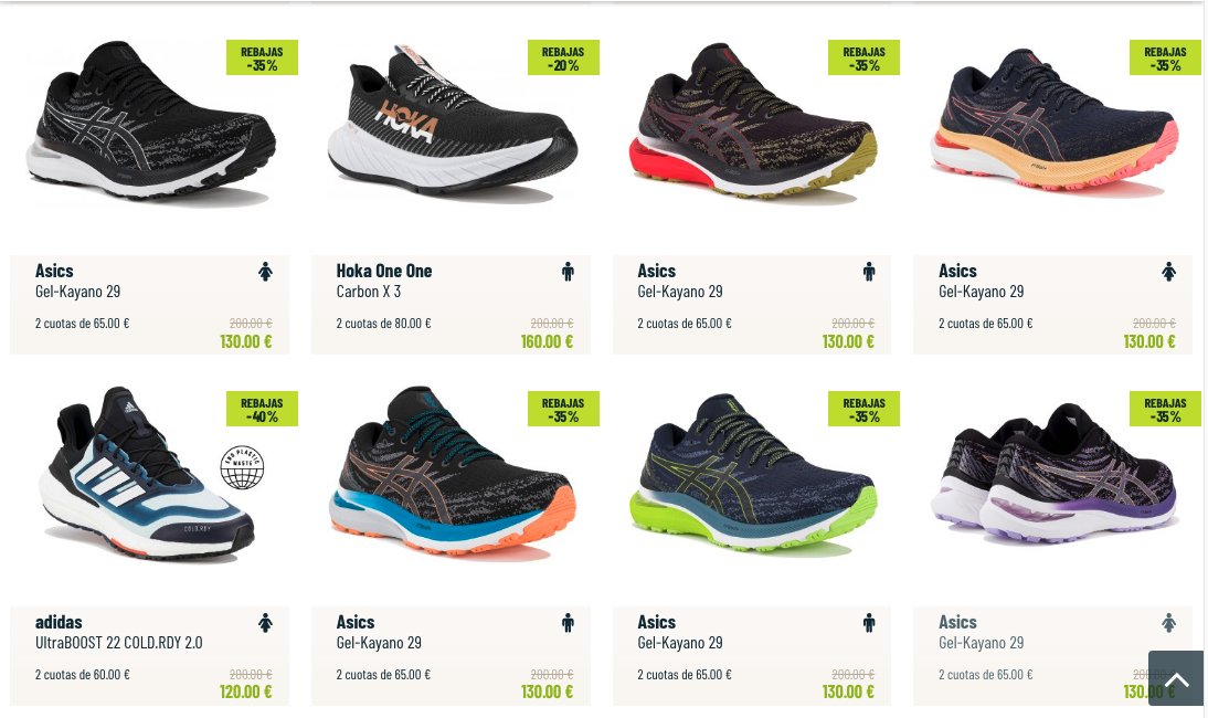 PreMarathon's tweet image. En la web I-run están de semana de ofertas en running con un catálogo bastante completo de adidas, asics, mizuno, hoka, .... com descuentos hasta el 40% bit.ly/Running_Weeks_…