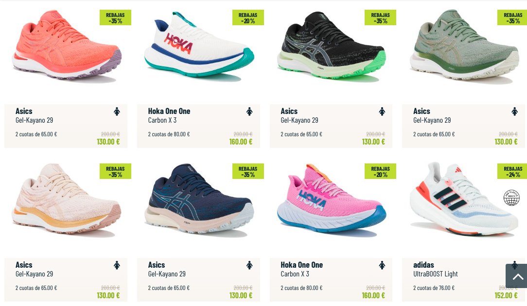 PreMarathon's tweet image. En la web I-run están de semana de ofertas en running con un catálogo bastante completo de adidas, asics, mizuno, hoka, .... com descuentos hasta el 40% bit.ly/Running_Weeks_…
