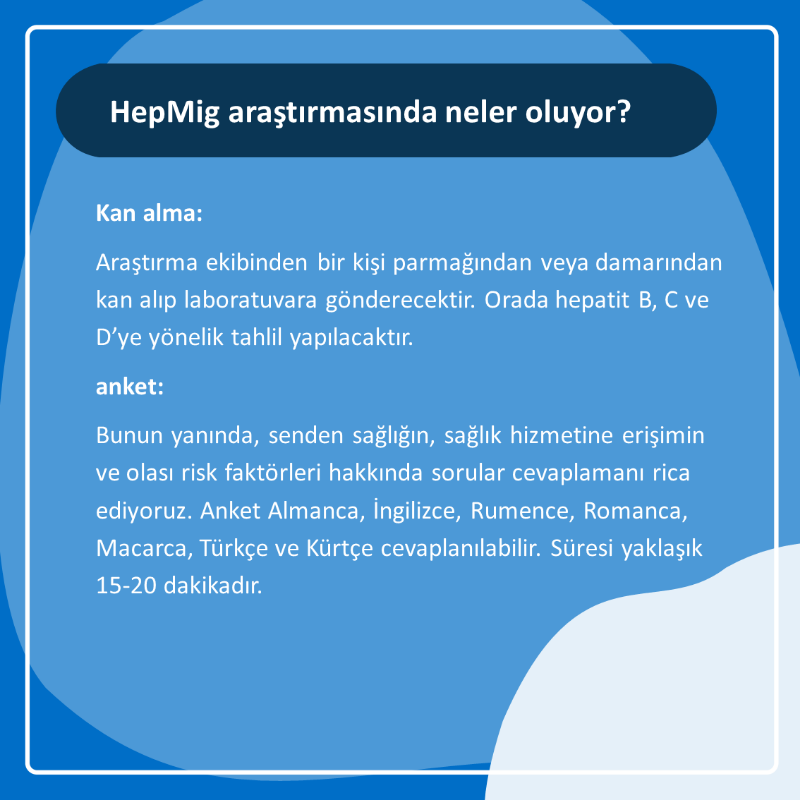 rki_de's tweet photo. 🇹🇷 Türkiye'den geliyorsunuz ve Frankfurt/Main veya yakınlarında mı yaşıyorsunuz? O zaman #HepMig çalışmasına katılın!

Amacımız, #Göçmenlerin #Hepatit B, C ve D önleme faaliyetlerine ve sağlık hizmetlerine erişimini arttırmak.

Peki bunun size sağlayacağı faydalar nelerdir? ⬇️