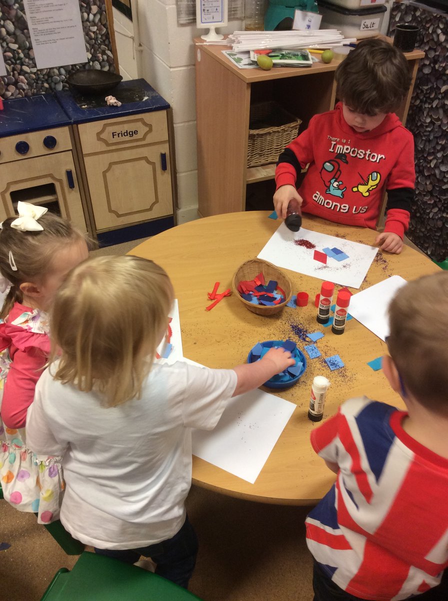 ASA_FS1's tweet photo. We are making flags to wave at the coronation over the weekend! 🇬🇧 https://t.co/tuU7g2br2K