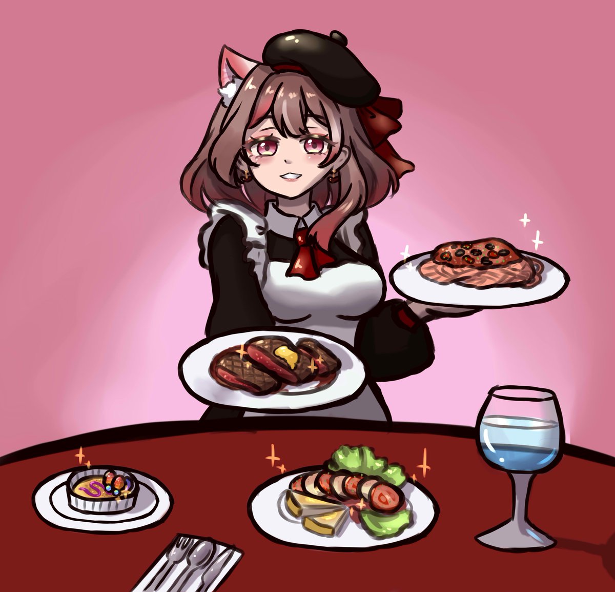 FraisePurrfait's tweet photo. @eddieededed Haallo~~ Fraise here. I'll be your Waitress and Chef for today. I'll introduce you each dishes from this Menuβ¨made truely from my heart and passion. Please Enjoy ππ
1/??
#NPCCookOff https://t.co/3lTIzEa745