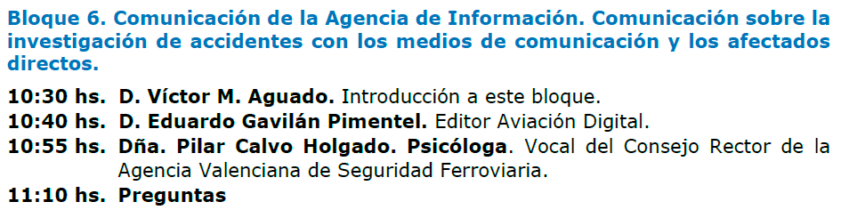 AVJK5022's tweet photo. Comienza el Bloque 6 sobre la comunicación en caso de siniestros en el transporte y sobre la #InvestigacionAccidentes 
Puede seguirlo en directo en y diferido en el siguiente enlace:  https://t.co/H8gyGnJHi3 https://t.co/7OgXWrbXdC