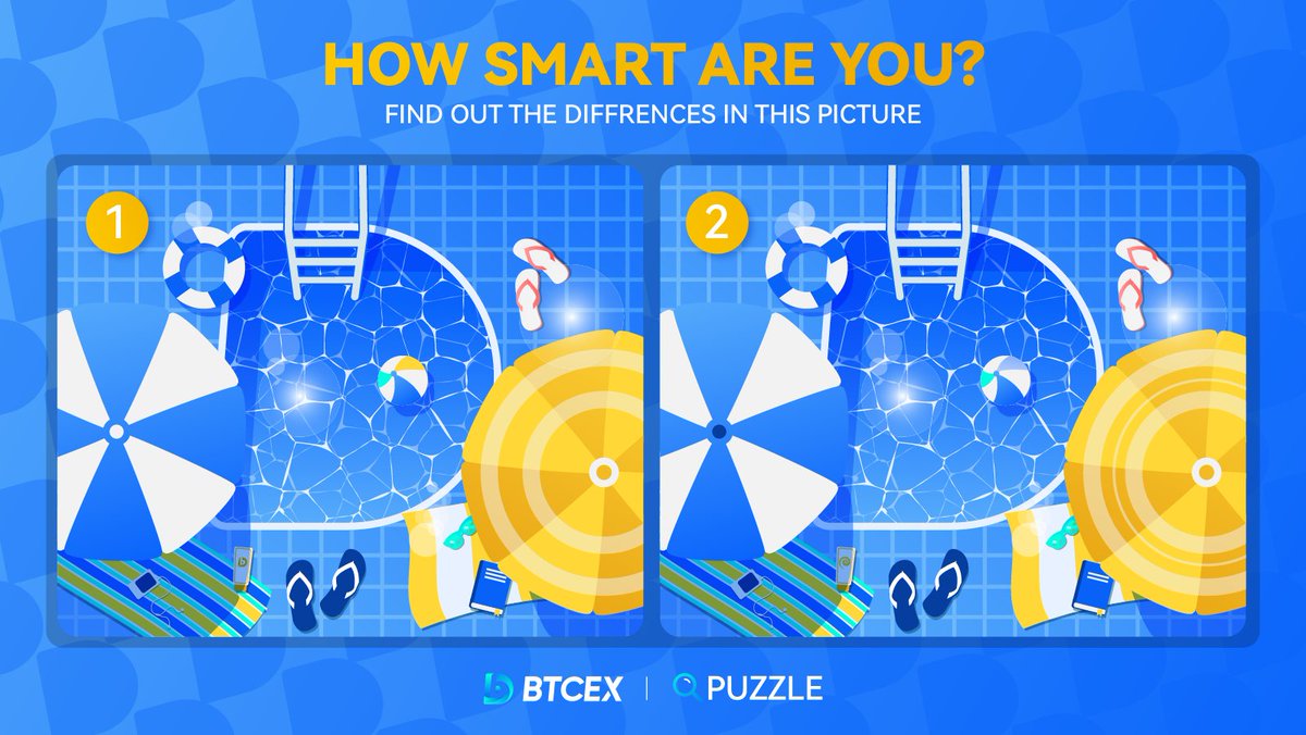 BTCEX_exchange's tweet photo. How smart are you? Spot the differences in this fun puzzle. 😉
▶️ Comment with a screenshot📲 if you find them
🏷️ Tag 5 people & follow
@BTCEX_exchange
🤩 10 correct responses with the most likes will receive $10 each 🤑
#BTCEXPuzzle #cryptopuzzle #fridayfun https://t.co/5kmoQJGfuf