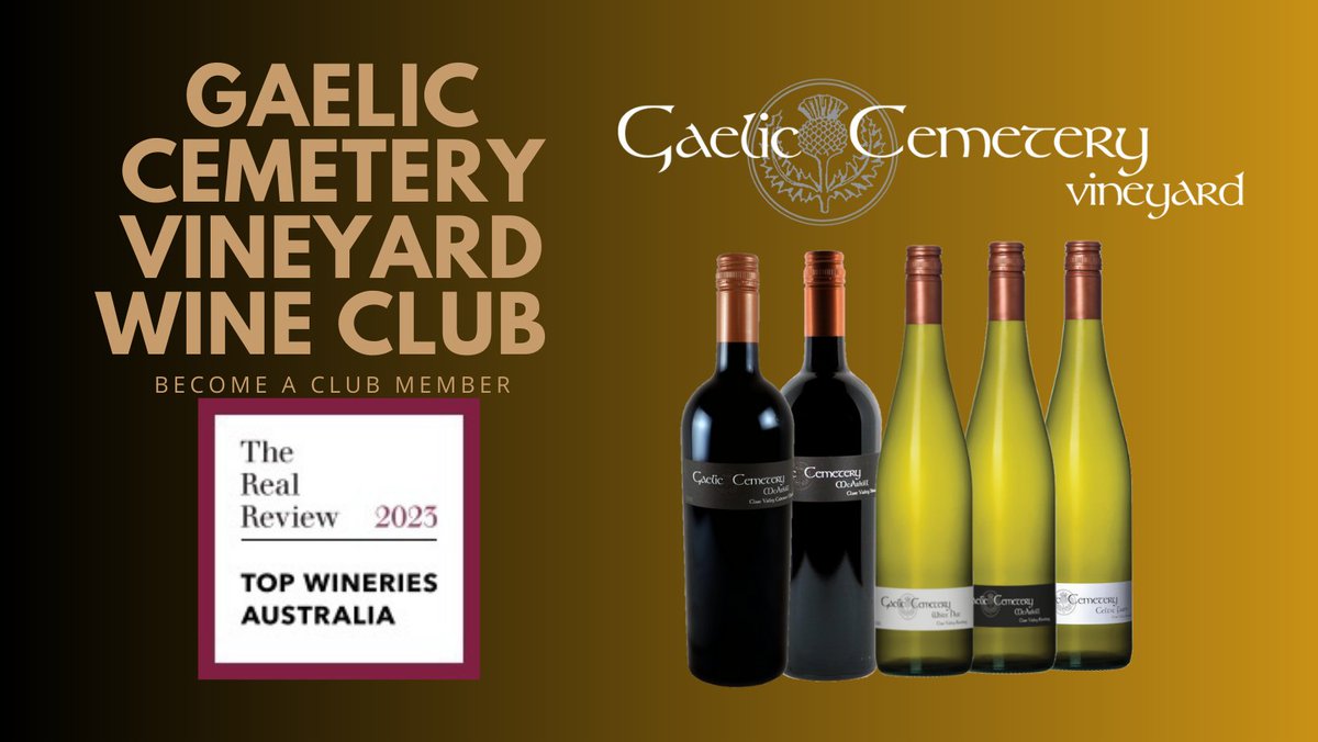 Gaelic Cemetery Vineyard Wine Club

Joining the Gaelic Cemetery Vineyard Wine Club gives you access to our award winning wines delivered to your door on a regular schedule at unbeatable prices.

Guaranteed free delivery.