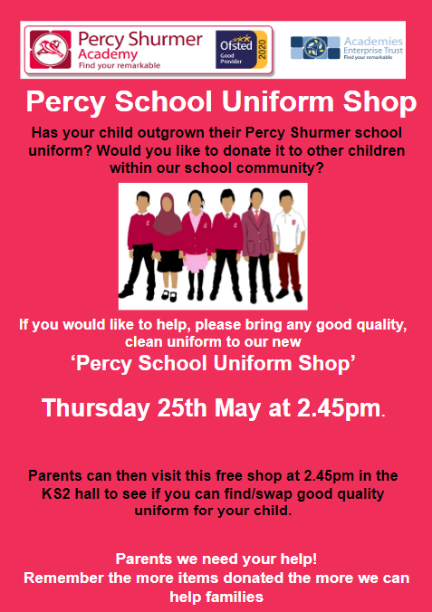 Lift_Percy's tweet photo. Percy Uniform Shop #OneAET #PercyCommunity https://t.co/pBr4U6Qt7Z