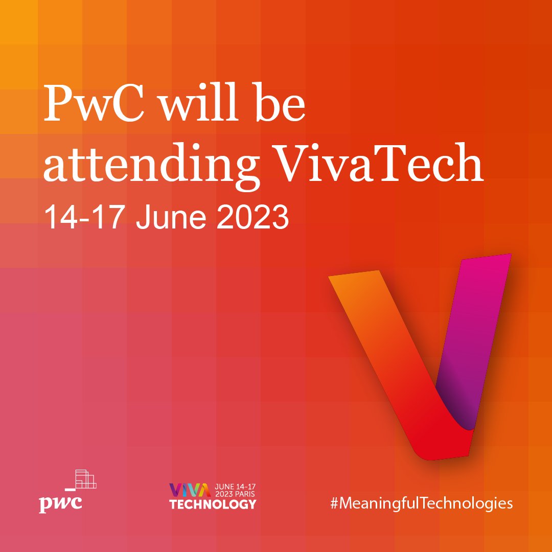 #VivaTech is set to make an impact with @PWC_France 🚀

As a human-led and tech-powered company, <a href="/PwC/">PwC</a> is committed to creating trustworthy and sustainable solutions 🌱

Discover their innovations addressing complex societal challenges in June!

#MeaningfulTechnologies