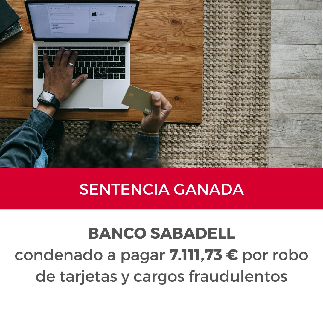 Importante #sentencia condenatoria contra Banco Sabadell por cargos fraudulentos realizados en la cuenta de una usuaria sin su consentimiento.
El letrado que ha llevado el caso es Carlos Arnau Martínez, miembro de <a href="/Red_Abafi/">Red Abafi</a> 
➕Info: redabafi.es/sentencia-cond…