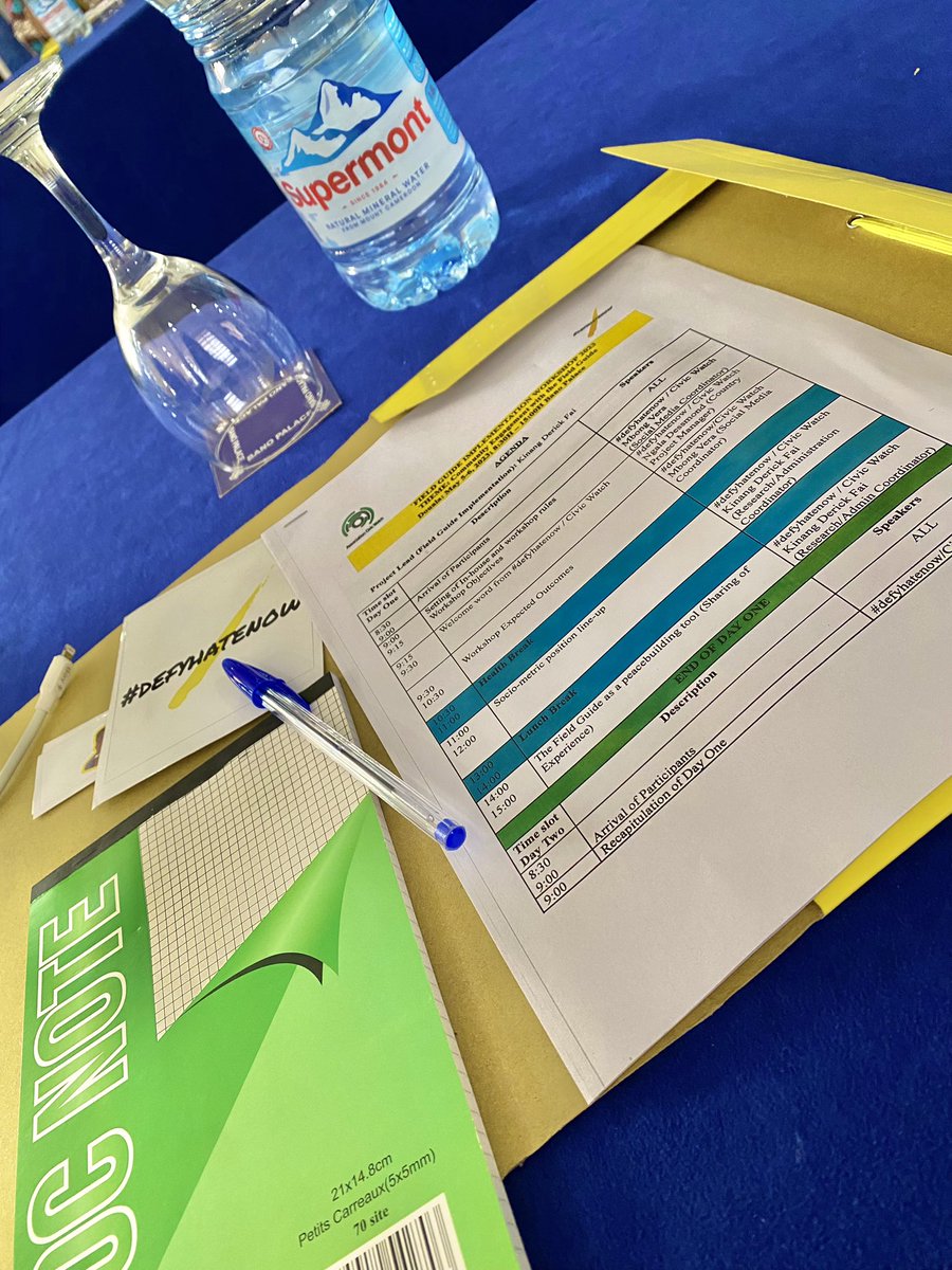 SandyRoseegbe51's tweet photo. Field Guide Implementation Workshop 2023. THEME: Community Engagement with the Field Guide.
Workshop: Day 1( in process…)
#FieldGuideCameroon #PieceBuilding #Act4Peace #HateFreeCameroon #UnCamerounSansHaine https://t.co/TIBuAOifvJ