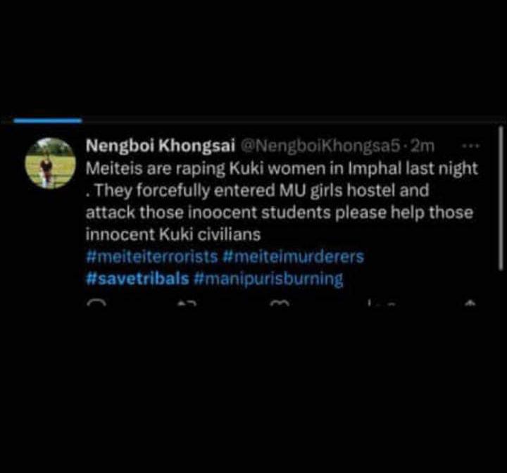 ArtiNongmaithem's tweet photo. Beware of this scam the raping is done by kukis on meitei women who is currently intern at medical colege please don't spread false information #SaveMeiteis #SaveMeiteiHindus #Hindu #nmodi #PMModi #AmitShah https://t.co/pIvcwreYDe