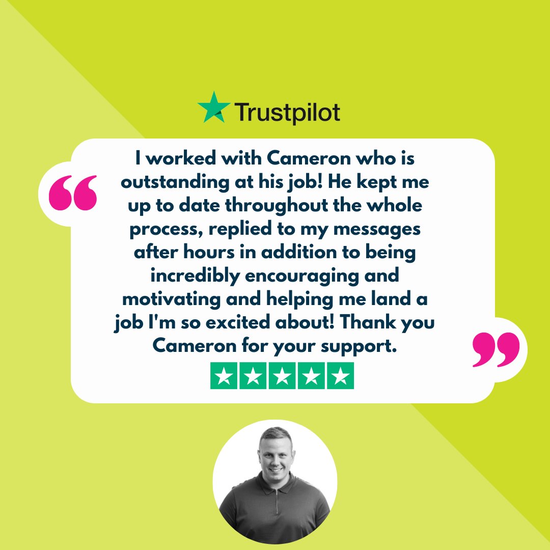 Great review which has come in this week!

It was an absolute pleasure to work with Jackie to help her find a new role and so quickly to!

If any of my network is looking for a new role in the gaming sector? Reach out today!

👾 cameron.chambers@searchability.com 
📞 07719067562