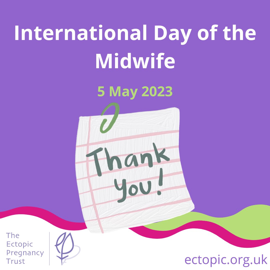 TheEPT's tweet photo. On #InternationalDayOfTheMidwife, we thank the fantastic midwives who care for those whose journeys have been affected by ectopic pregnancy.
#TheEPT #TheEctopicPregnancyTrust #ectopicpregnancy #ectopicpregnancyloss #ectopicawareness #pregnancyloss #babyloss #VIDM https://t.co/gZNwpTmFeh