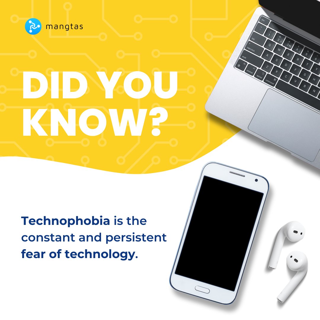 pro5ai's tweet photo. Technophobia is a term used to describe the fear or aversion towards technology or complex devices. It can manifest in different forms, such as fear of using computers, anxiety around new software or gadgets, and reluctance to adopt new technologies. #tech #AI #technophobia https://t.co/EMEiZvynvo