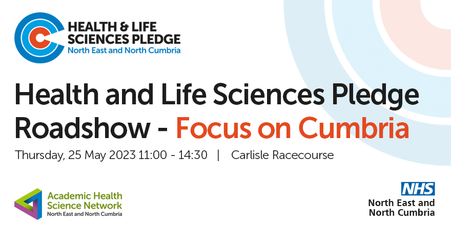 Organisations from across the health, care & life sciences ecosystem in #Cumbria are invited to attend the @HLS_Pledge Roadshow event to learn about the Pledge and how to get involved. 📆 Thurs May 25 ⏰ 11:00 - 14:30 📍 Carlisle Racecourse 🔗 eventbrite.co.uk/e/health-and-l…