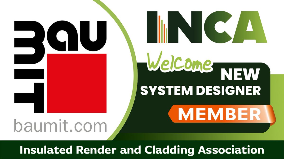 INCA are extremely pleased to welcome new System Designer member, Baumit Ltd, based in Kent.  

Please visit their UK website  &gt; baumit.co.uk

#inca #externalwallinsulation #facades #manufacturer #specialist #membership #energysaving #quality #fullyaccredited