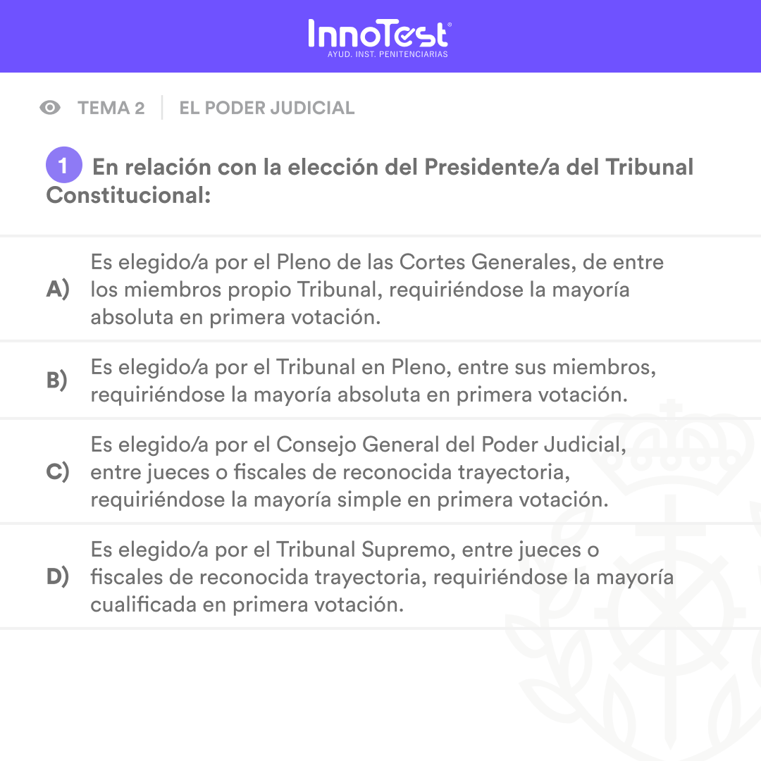 InnoTestES's tweet photo. ¡A por la última #InnoPregunta de la semana! 💪
Ponemos a prueba tus conocimientos sobre el temario oficial de IP con esta pregunta del Poder Judicial. ¿Sabes cuál es la respuesta correcta?
¡Leemos tu respuesta! 👉💬
#Oposiciones https://t.co/c7Yimb7Hrh
