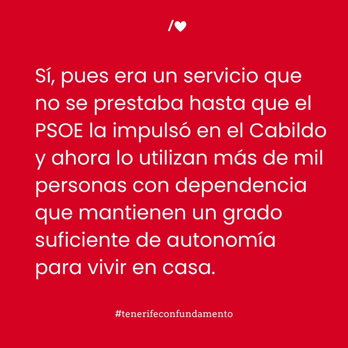 Nuestras medidas sociales están pensadas en función de las distintas necesidades de nuestras personas mayores, porque no todas requieren lo mismo #tenerifeconfundamento #cabildotenerife #psoetenerife #tenerife