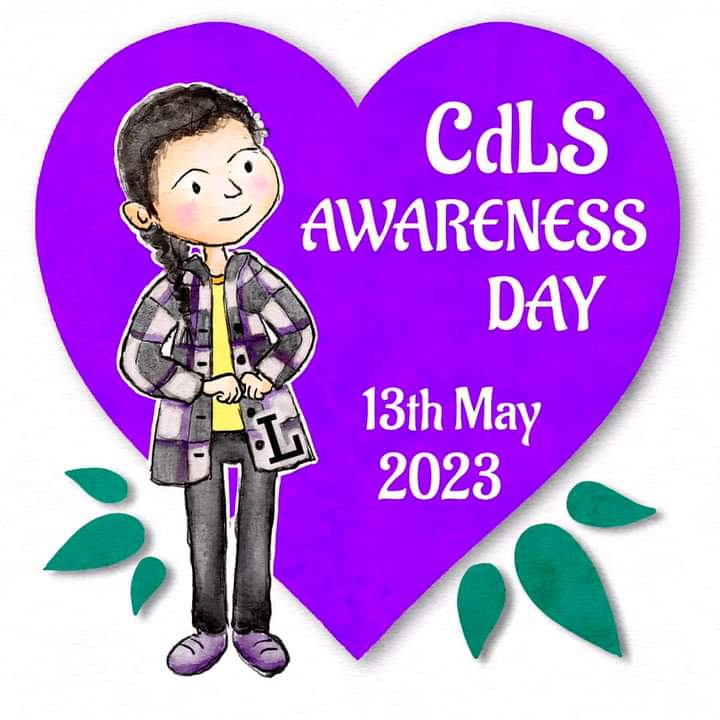 My little legs Lacey drew by a fellow parent of a child with Cornelia de Lange Syndrome I love it 💜💜💜 #CorneliadeLangeSyndrome #CdLSawarenessday2023 #CdLS