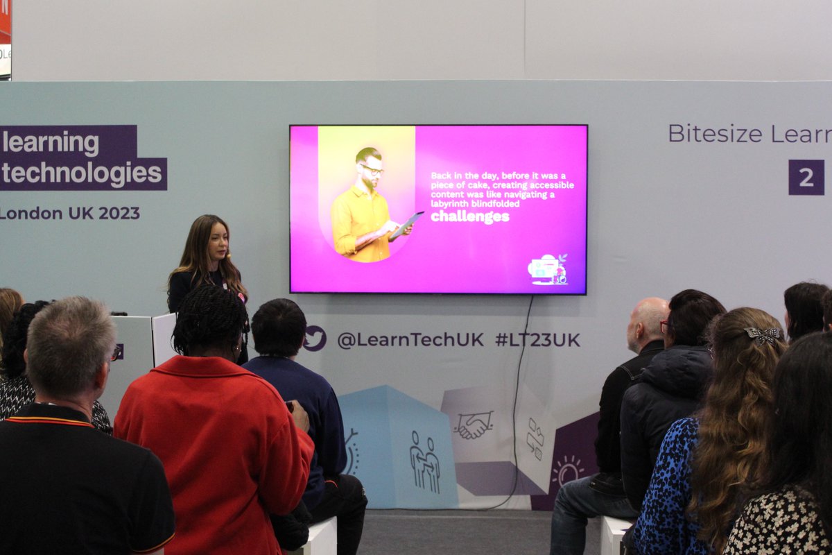 isEazy's tweet image. This crowded demo we had at @LearnTechUK by our Inside Sales Manager, Ana Apóstol!🤩The session “How to create accessible courses in 15 minutes? No skills or experience needed&quot; focused on overcoming challenges when creating #accessiblecontent. Learn more👉bit.ly/3AZdcgG