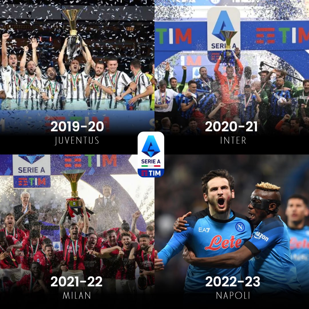asianconnect_'s tweet photo. 4 Scudetto champions in the last 4 years 🏆

Serie A is on FIRE  🇮🇹🔥

#SerieA #Napoli #asianconnect https://t.co/jP99ARCDbL