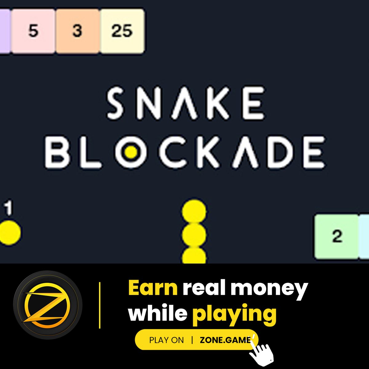 Ready to outsmart your opponents in Snake Blockade? 🐍🏁 Join zone.game and compete in strategic battles to become the ultimate snake master! Play now and earn real money rewards while blocking your way to victory!
#SnakeBlockade #ZoneArmy #EarnRealMoney
