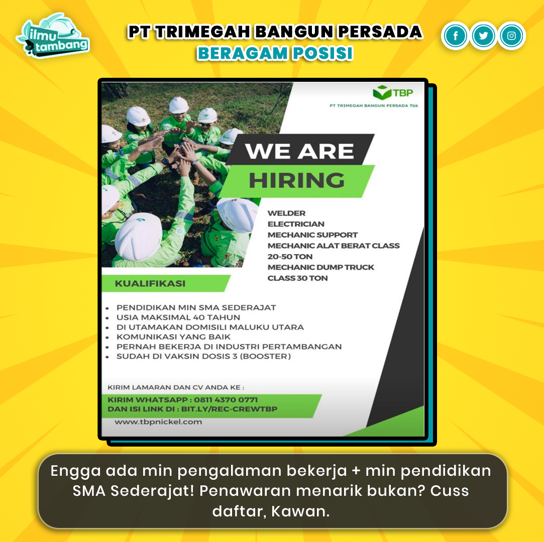 Ilmu Tambang on Twitter "Siapa yang kangen kompilasi loker tambang? 😜