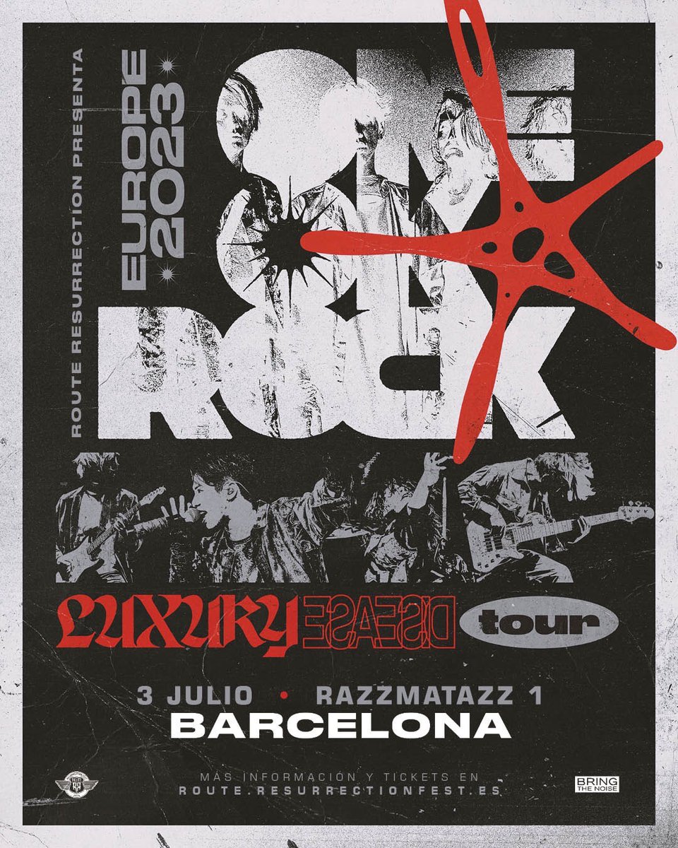 ONEOKROCK_japan's tweet photo. We're coming Barcelona!!
For the first time, the band will be headlining in Spain on our Europe Tour this coming summer.
Check out the details for this new added show:

https://t.co/ekYWWl2jRb
#ONEOKROCK #LuxuryDisease #tour https://t.co/31sGF7lsGo