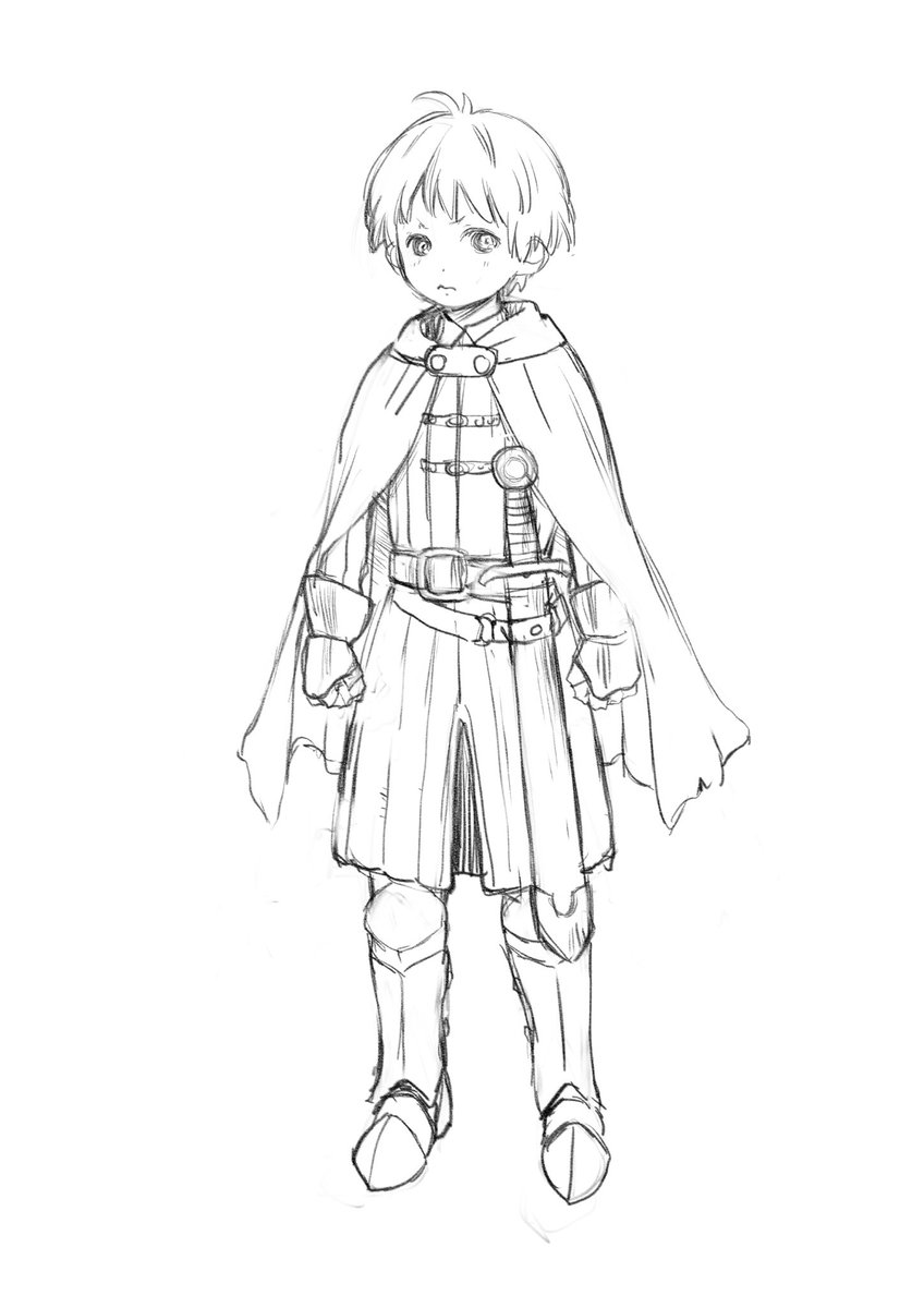 キャラデザ① ショタ勇者 https://t.co/Mpgqflsl4N