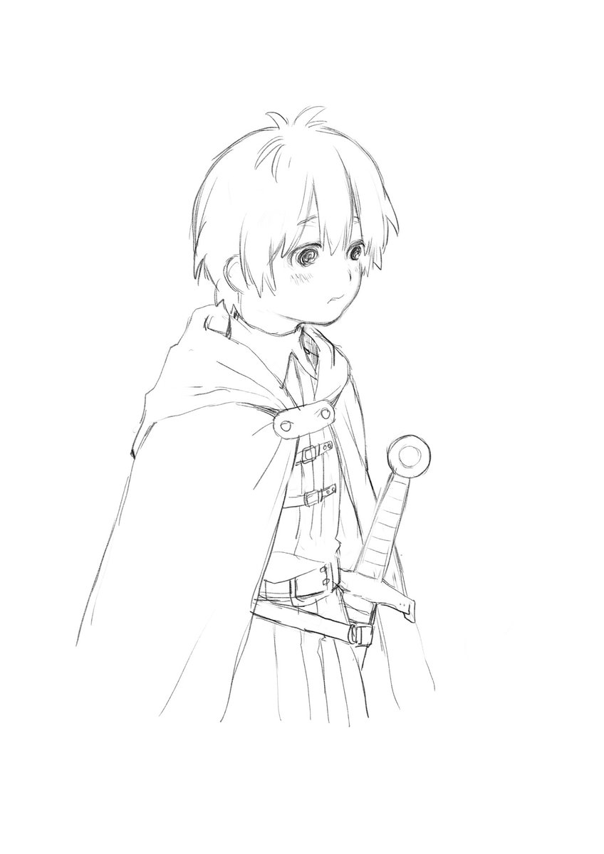 キャラデザ① ショタ勇者 https://t.co/Mpgqflsl4N