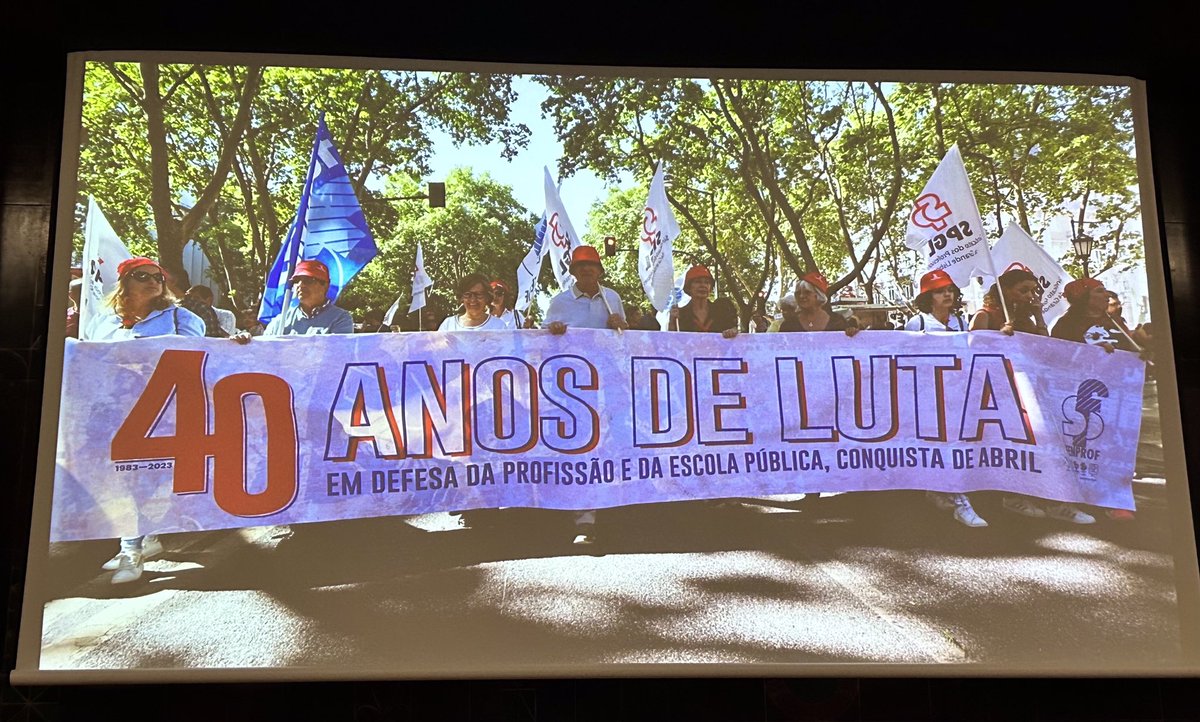 Forty years of defending the rights of teachers in Portugal Congratulations <a href="/fenprof/">FENPROF</a> Proud to be with you on behalf of <a href="/eduint/">Education International</a> celebrating the anniversary. The struggle continues