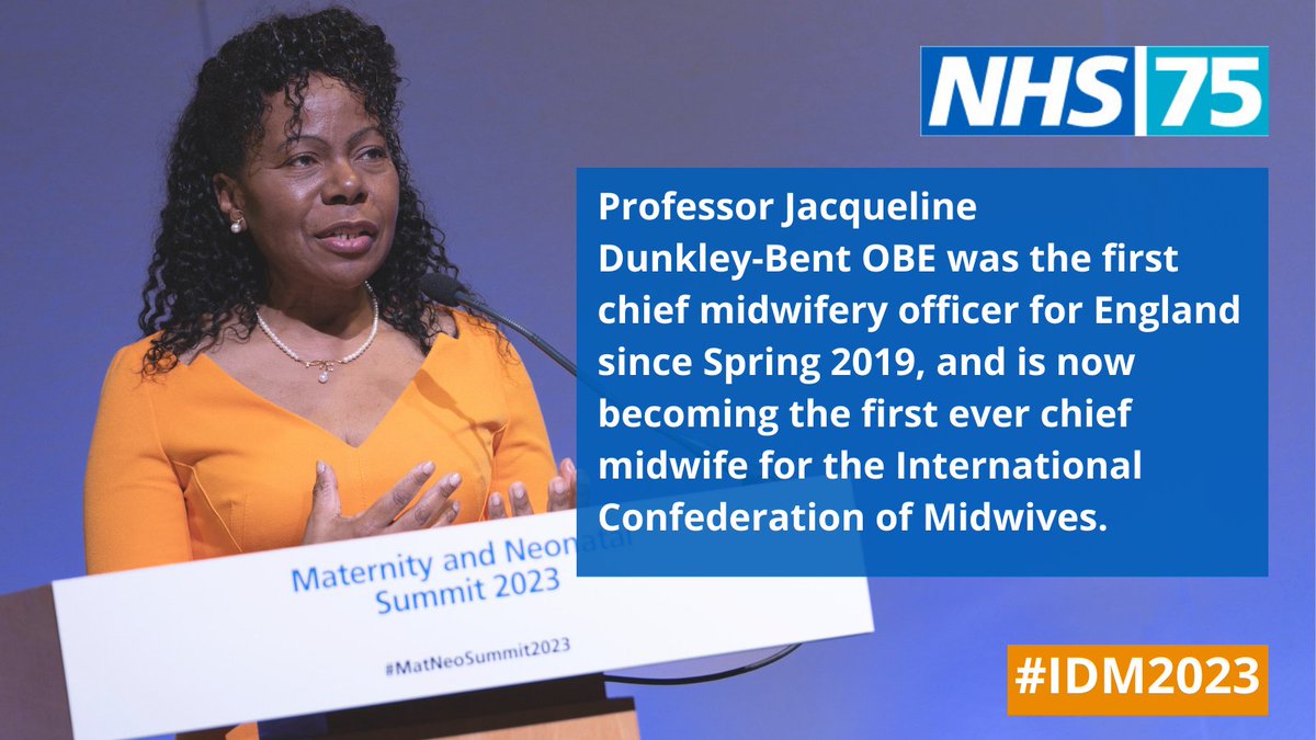 We wish you all the best in your new global role with @world_midwives Jacque @TeamCMidO! Thank you for leading the midwifery profession in England #IDM2023