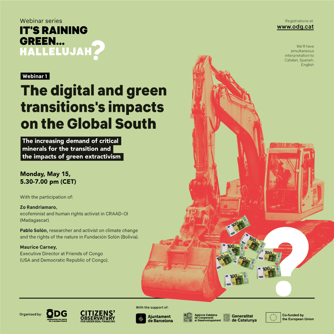 twitt_odg's tweet image. 🔋How will the EU implement the urgent energy transition? What are its implications? Can we talk about #GreenExtractivism?

🫵🏽Join us for the 1st webinar of the series #ItsRainingGreen

🗓️May 15, 5.30-7pm CEST

We present the speakers👇🏽

📝Register now at tinyurl.com/ymxck4e8