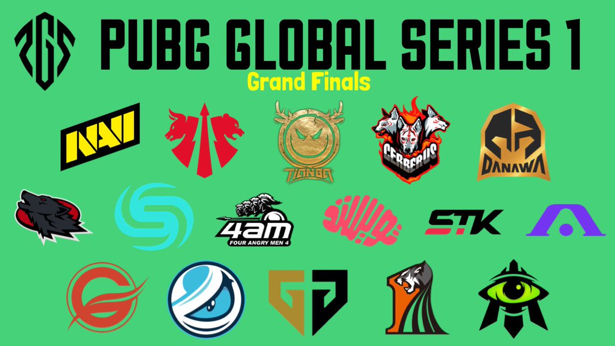 Hikaru20030328's tweet photo. PUBG GLOBAL SERIES 1
《Grand Finals DAY1》④
🇩🇪ACEND CLUB🇩🇪
@AcendClub
#ACEWIN #PGS1_ACEWIN
🇻🇳CERBERUS Esports🇻🇳
@cerberus_ces
#CESWIN #PGS1_CESWIN
🇹🇭Daytrade Gaming🇹🇭
@DaytradeGaming
#DAYWIN #PGS1_DAYWIN
🇹🇷HOWL🇹🇷
@HOWL_Espor
#HOWLWIN #PGS1_HOWLWIN
#PUBGEsports #PGS1 https://t.co/bcsx8yLWhO