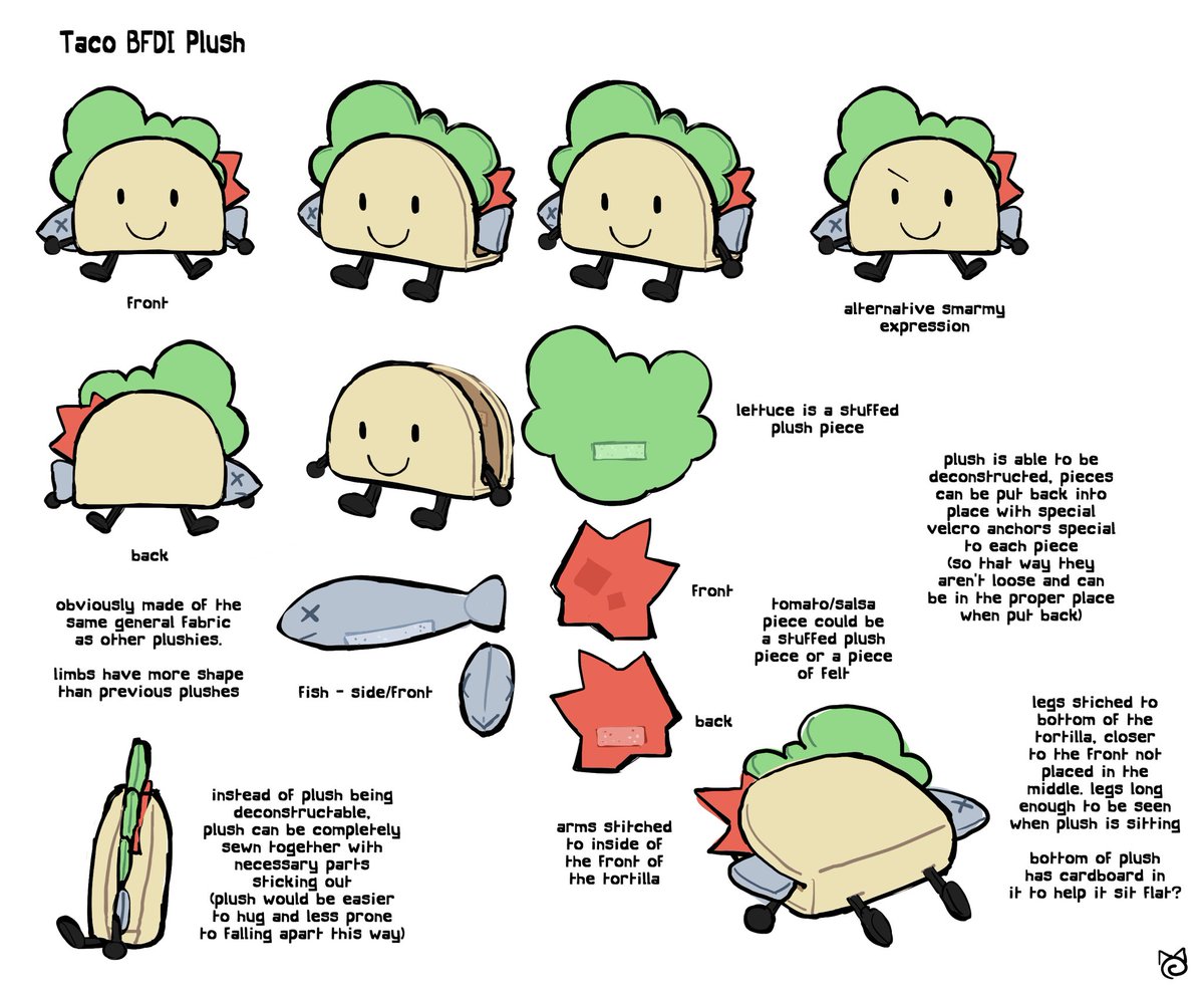 Some BFDI plush concepts