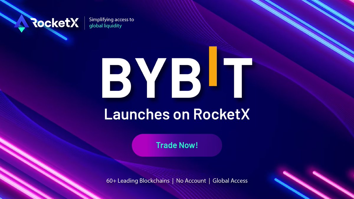RocketXexchange's tweet photo. 📢We're thrilled to announce @Bybit_Official is now LIVE on @RocketXexchange 🎉

✅ Top#2 CEX on @coingecko  
✨ Decentralized access to deep liquidity
🔑 Your keys, your tokens
🤑 Best rates with every swap

👉 Read more about the partnership:
https://t.co/i4OZNyJ7qR

$RVF #BTC https://t.co/N8AZG8VaJz