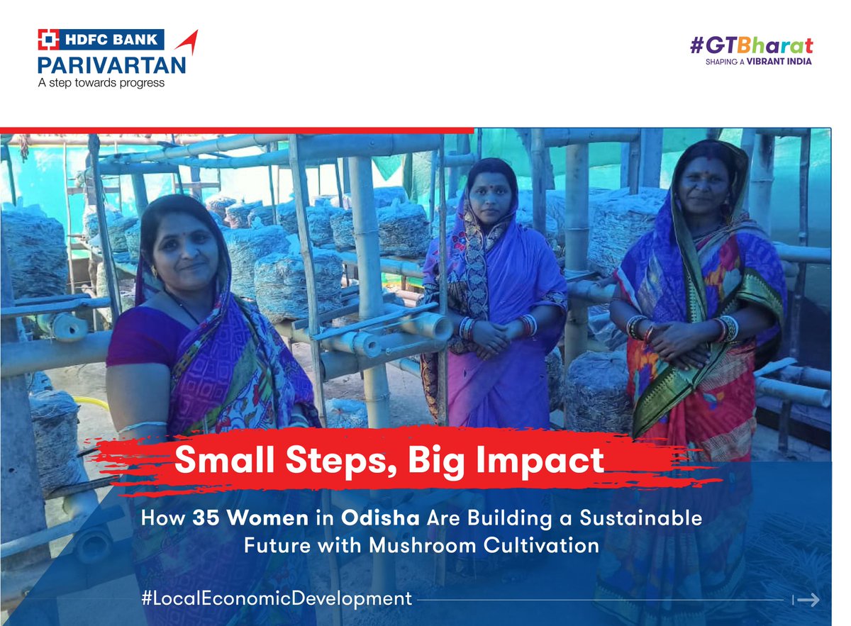 GrantThorntonIN's tweet image. #LocalEconomicDevelopment | In the heart of Khairabad village in Jajpur, Odisha, 35 determined women from three Self Help Groups - Anantajew SHG, Mahavir SHG, and Babasapaneswar SHG - are defying the odds and transforming into successful #agripreneurs.