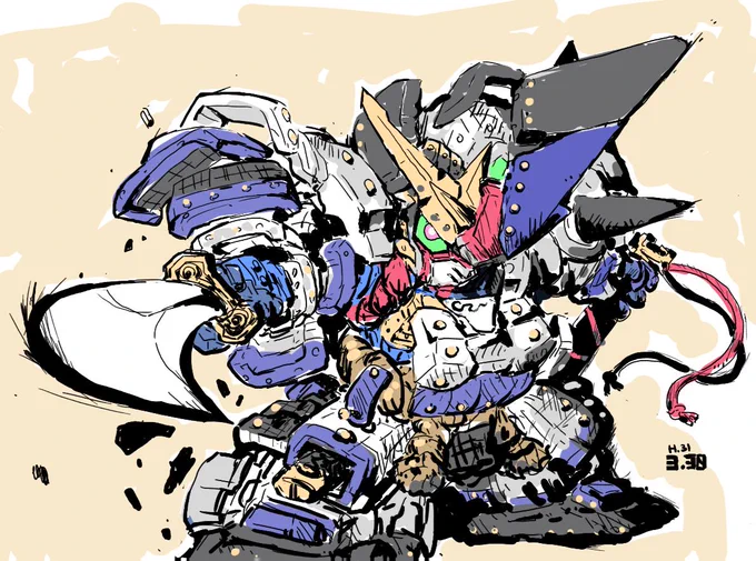 #こどもの日だから武者な機体やイラストを晒す  ムシャッ!
