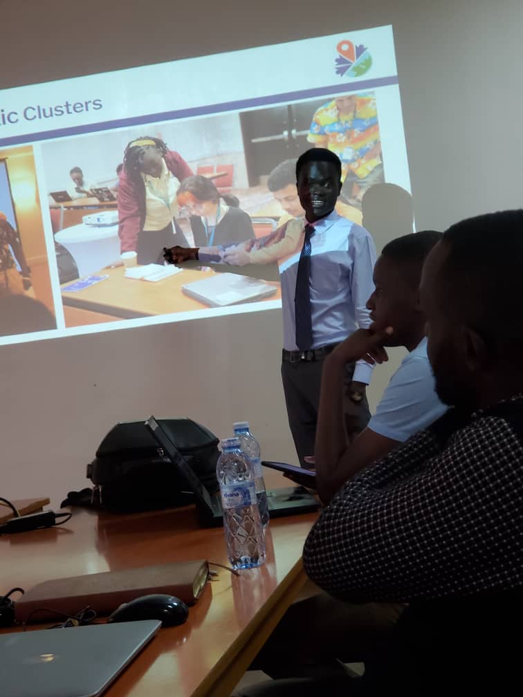 @MichaelJurua sharing highlights from the 2023 YouthMappers Leadership Summit (Montego bay, Jamaica) at the handover ceremony. The session proved to be a source of motivation to many students