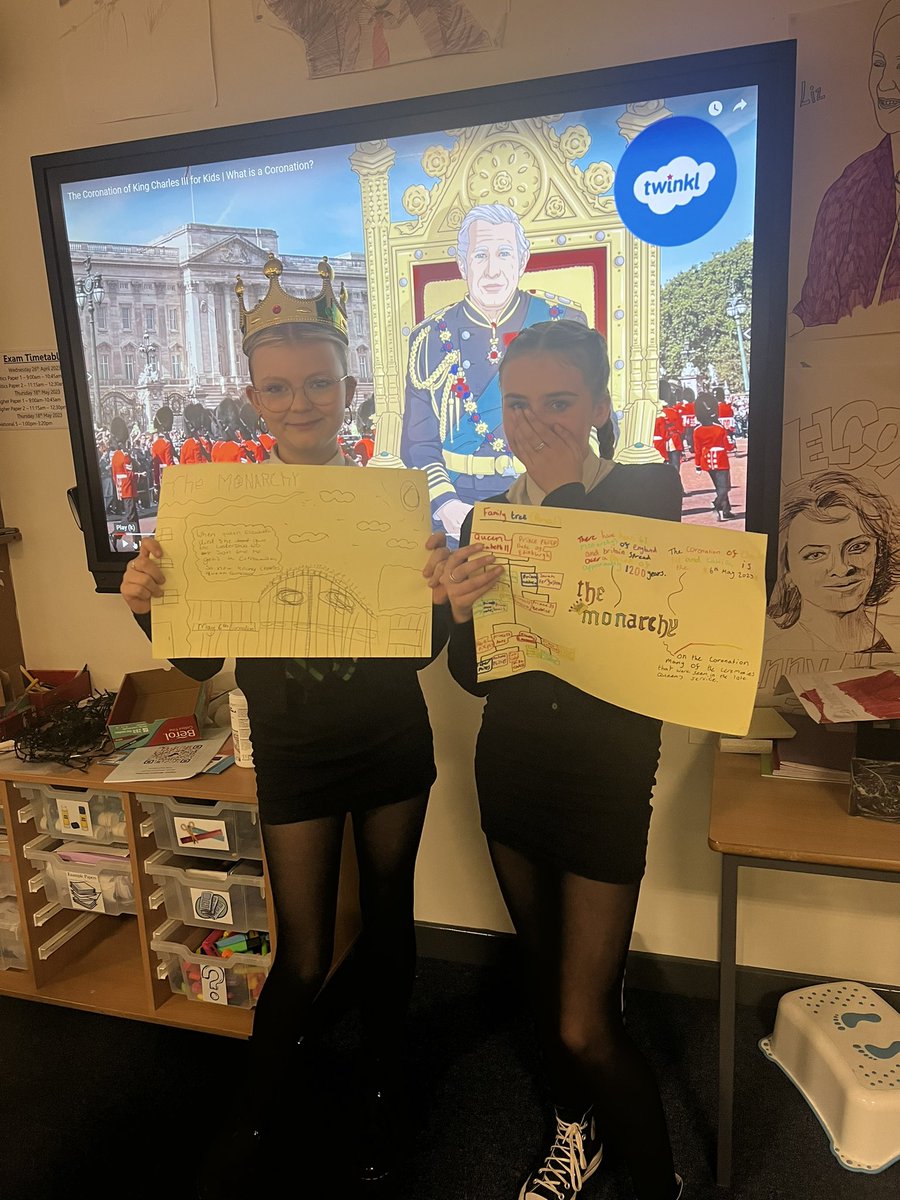 ModStudsStPauls's tweet image. Daisy and Lacey 1A1 enjoying the #Coronation lesson in Mod Studs #dundeelearning @stpaulsdundee