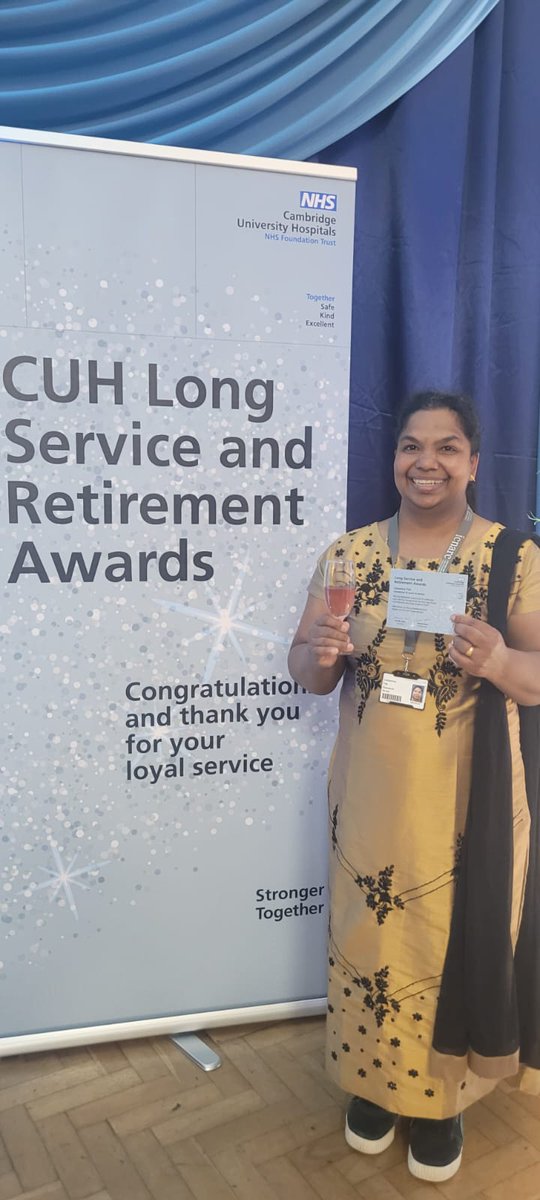 CAREAddenbrooke's tweet photo. Congratulations! to Lissamma for 20 years at Addenbrookes Hospital. https://t.co/TPc2twIfGb