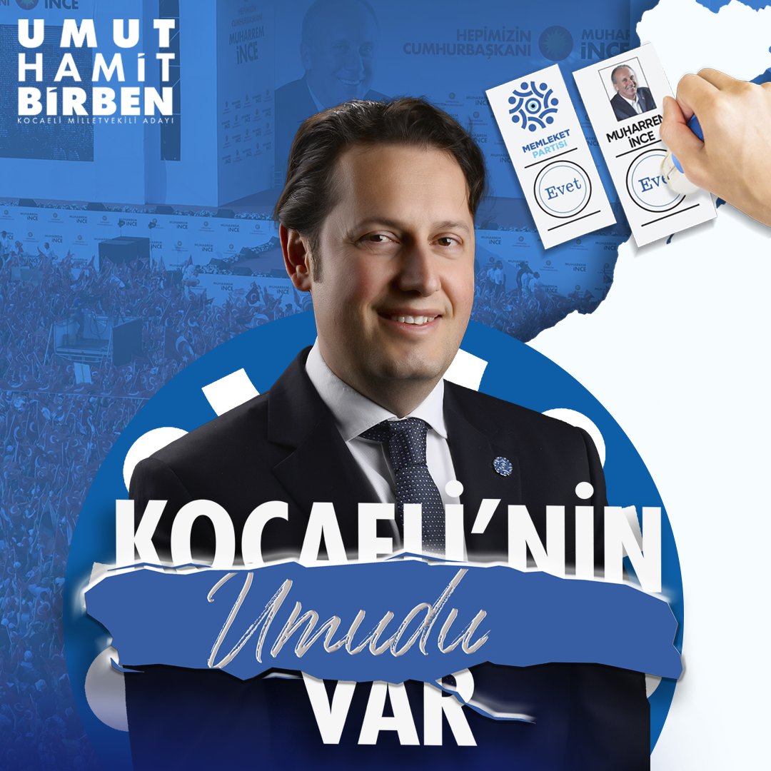 İki kutup arasına sıkışmak zorunda kalmış yüce halkımızı bu durumdan kurtaracağız. Çünkü artık Kocaeli'nin Umudu Var! <a href="/MemleketimParti/">Memleket Partisi</a> <a href="/MemleketKocaeli/">Memleket Partisi Kocaeli İl Başkanlığı</a> <a href="/vekilince/">Muharrem İNCE</a> #GeleceğimiziGeriAlacağız