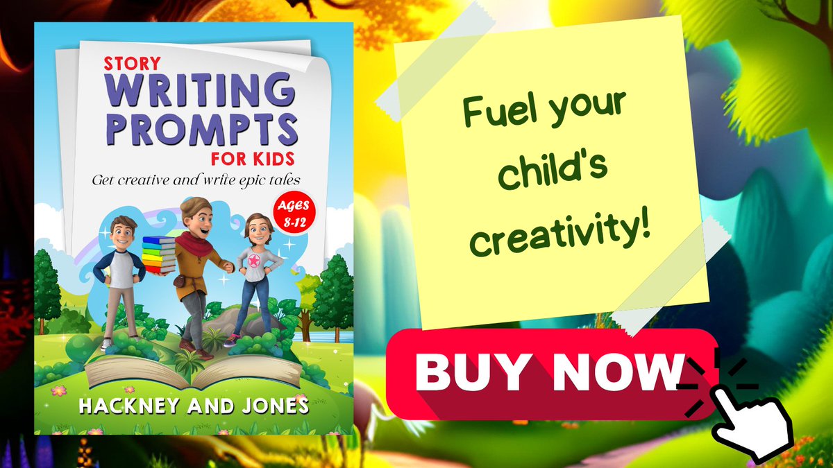 VickyJones7's tweet photo. ππ Take your child's writing to the next level with "Story Writing Prompts For Kids Ages 8-12". Our fun beginner's guide will help them create epic tales and unforgettable characters.
Click: https://t.co/Br02qvId81
#KidsWritingPrompts #UnleashImagination #WriteYourAdventure https://t.co/6AN7N5pR8a