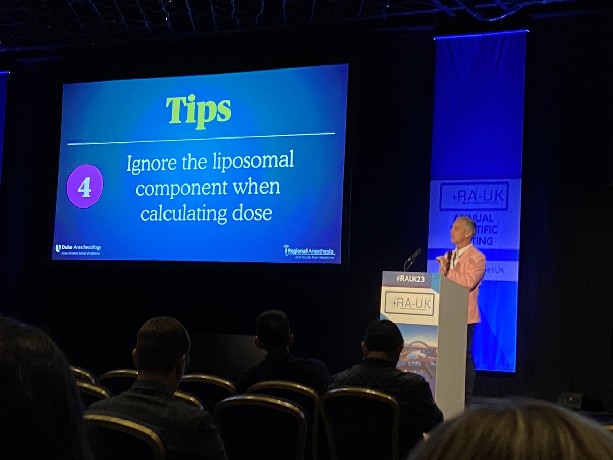 BucksUSGRA's tweet image. The peak concentration for Exparel is 36 hours so it needn’t be counted when calculating dose if admixing 

As a centre about to trial #Exparel we were all looking forward to this - thanks #RAUK23